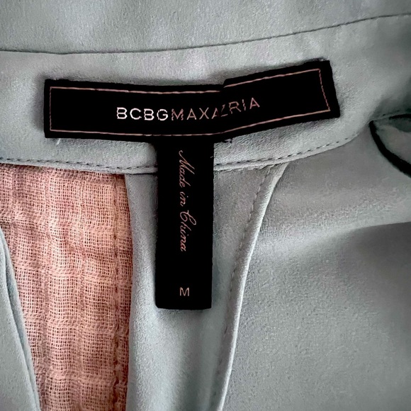 BCBG MaxAzria Blue Frost Blouse M - Picture 8 of 8